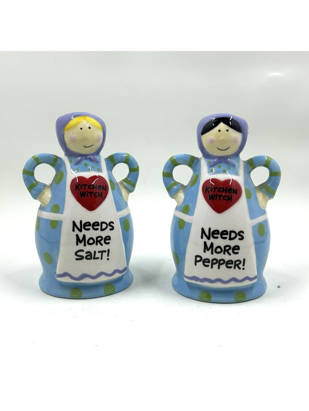 Kitchen Witch porcelain Salt and Pepper shaker